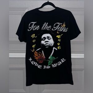NEW - Rod Wave “For The Fans” Love Is War Tour Merch Shirt - Men’s Small - Black